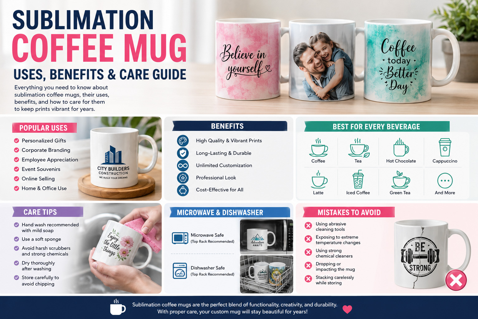 Sublimation Coffee Mug: Uses, Benefits, Care Tips & Maintenance Guide