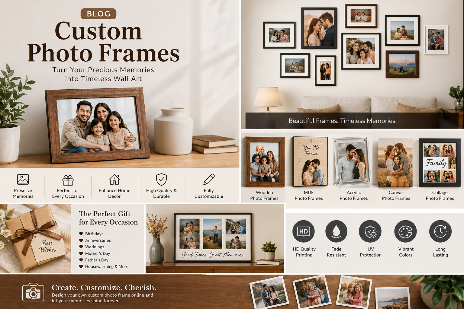 Custom Photo Frames: Turn Your Precious Memories into Timeless Wall Art