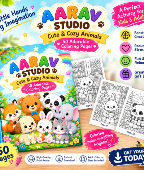 50 Cute Animal Coloring Pages PDF